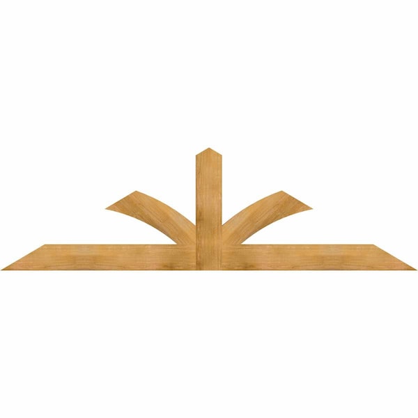 Ekena Millwork Richland Rough Sawn Timber Gable Bracket, Western Red Cedar, 96"W x 28"H x 2"D x 6"F, 7/12 Pitch GBW096X28X0206RIC00RWR - main